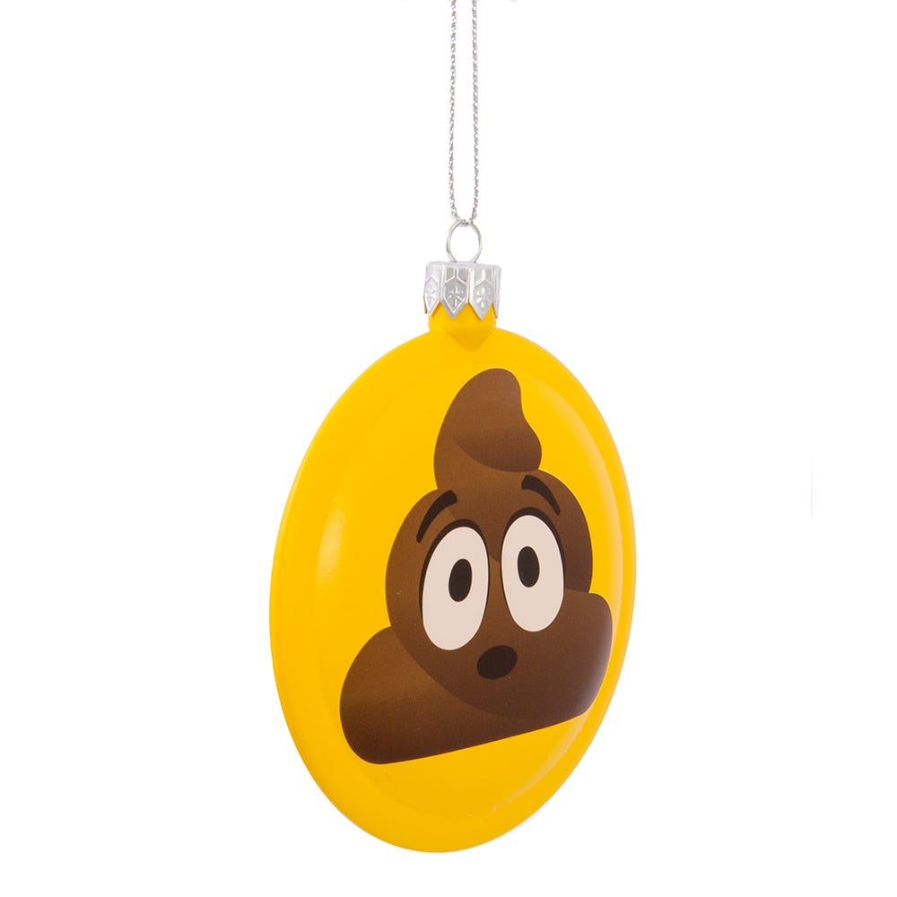 Kurt Adler 86MM Emoticon Disc Ornaments, 4-Piece Box Set